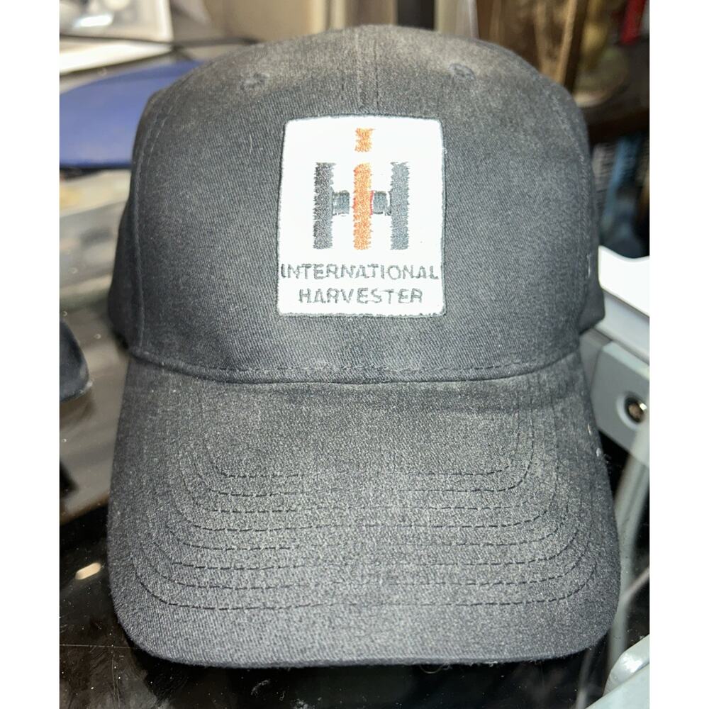 Case IH International Harvester Logo Black Adjustable Baseball Hat Cap One Size
